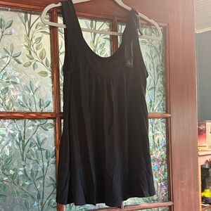 INC International Concepts Black Rayon Blend Top